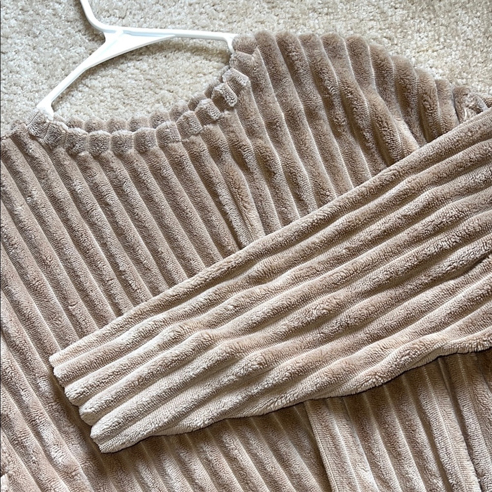 Cozy Tan Ribbed Sweater